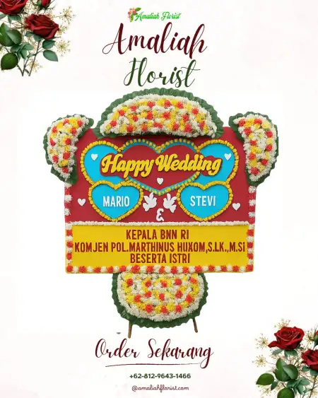 Papan Bunga Pernikahan Cikeduk